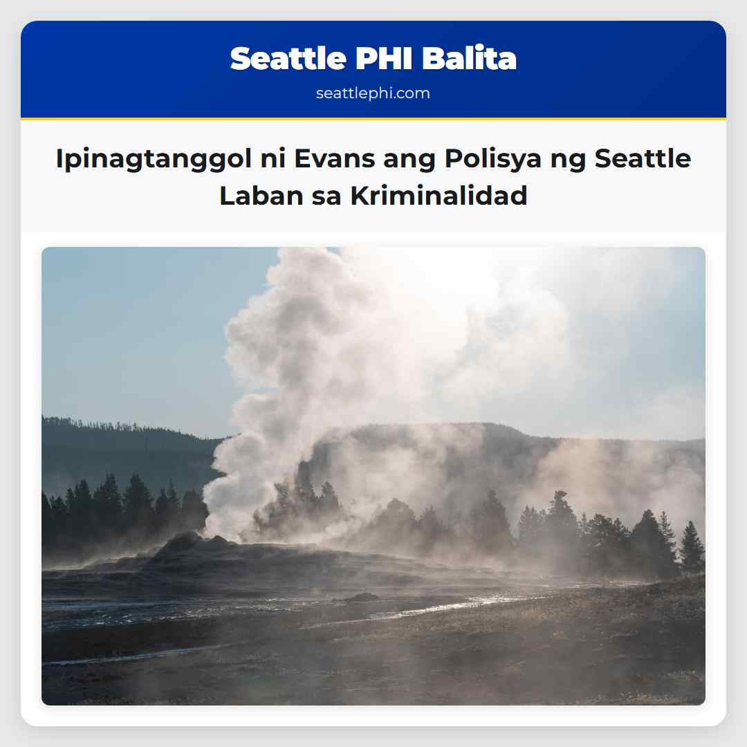 Ipinagtanggol ni Evans ang Polisya ng Seattle Laban sa Kriminalidad