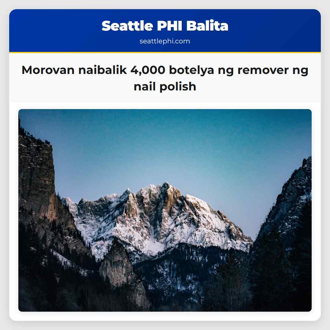 Morovan naibalik 4,000 botelya ng remover ng nail
