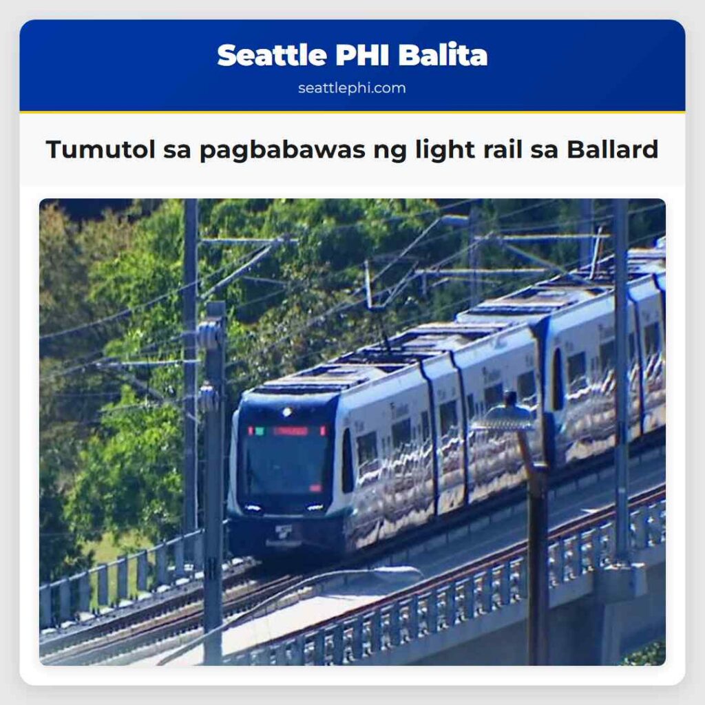 Tumutol sa pagbabawas ng light rail sa Ballard