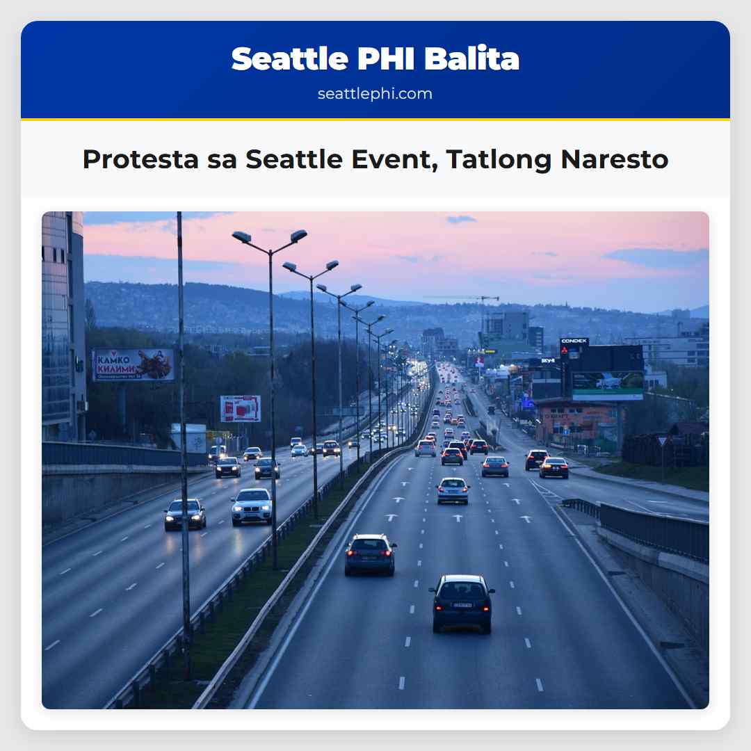 Protesta sa Seattle Event Tatlong Naresto