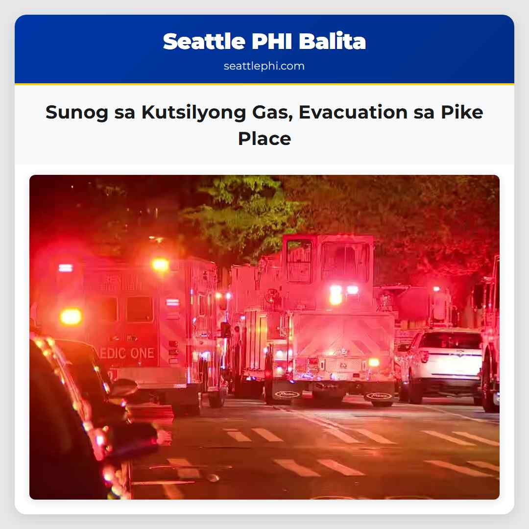 Sunog sa Kutsilyong Gas Evacuation sa Pike Place