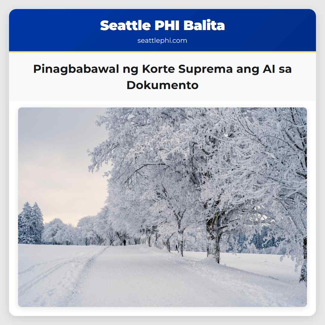 Pinagbabawal ng Korte Suprema ang AI sa Dokumento
