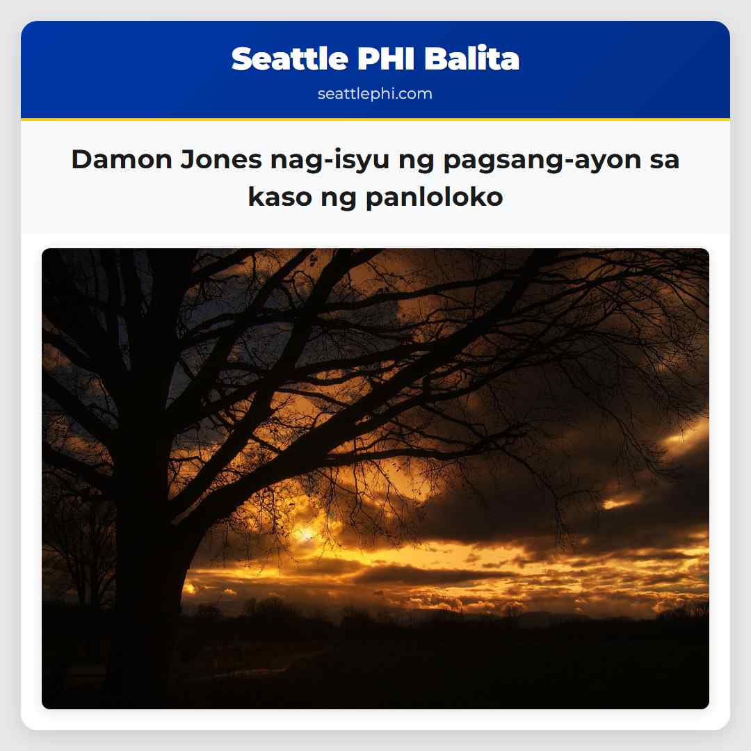 Damon Jones nag-isyu ng pagsang-ayon sa kaso ng panloloko