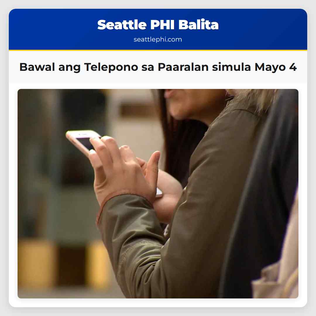 Bawal ang Telepono sa Paaralan simula Mayo 4