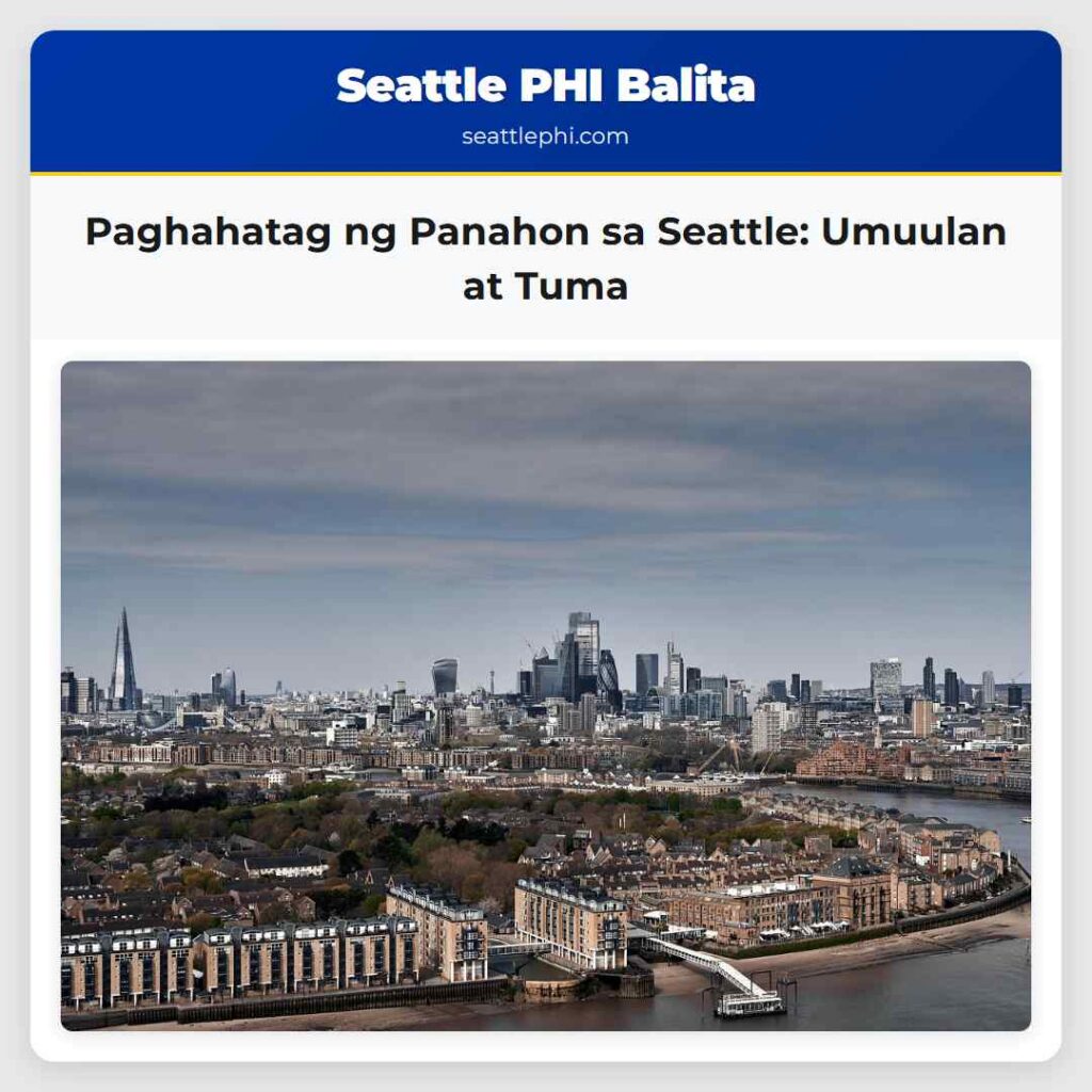 Paghahatag ng Panahon sa Seattle: Umuulan at Tuma