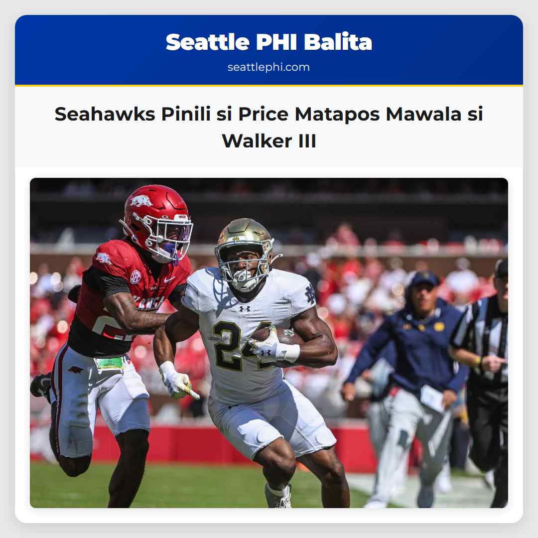 Seahawks Pinili si Price Matapos Mawala si Walker