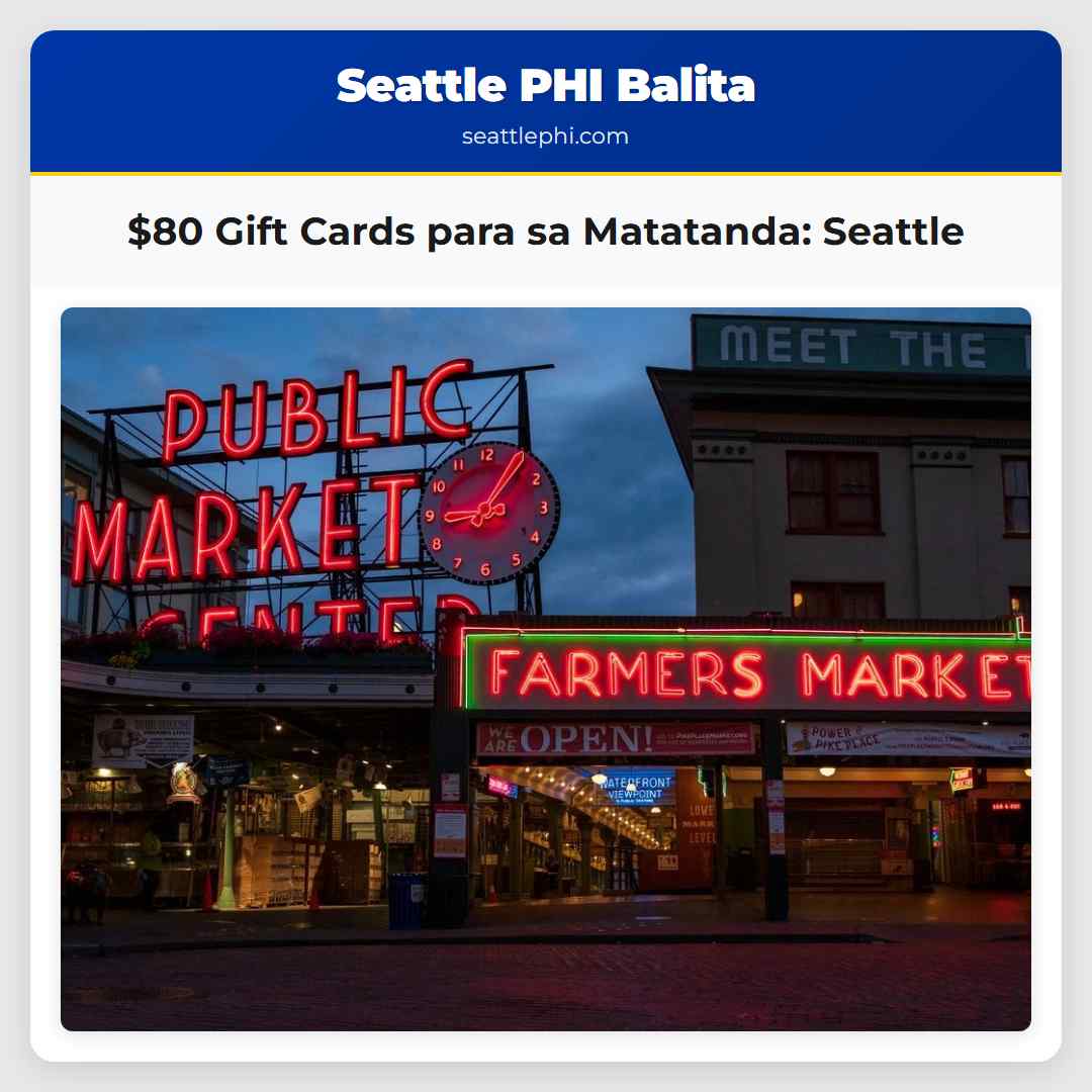 $80 Gift Cards para sa Matatanda Seattle
