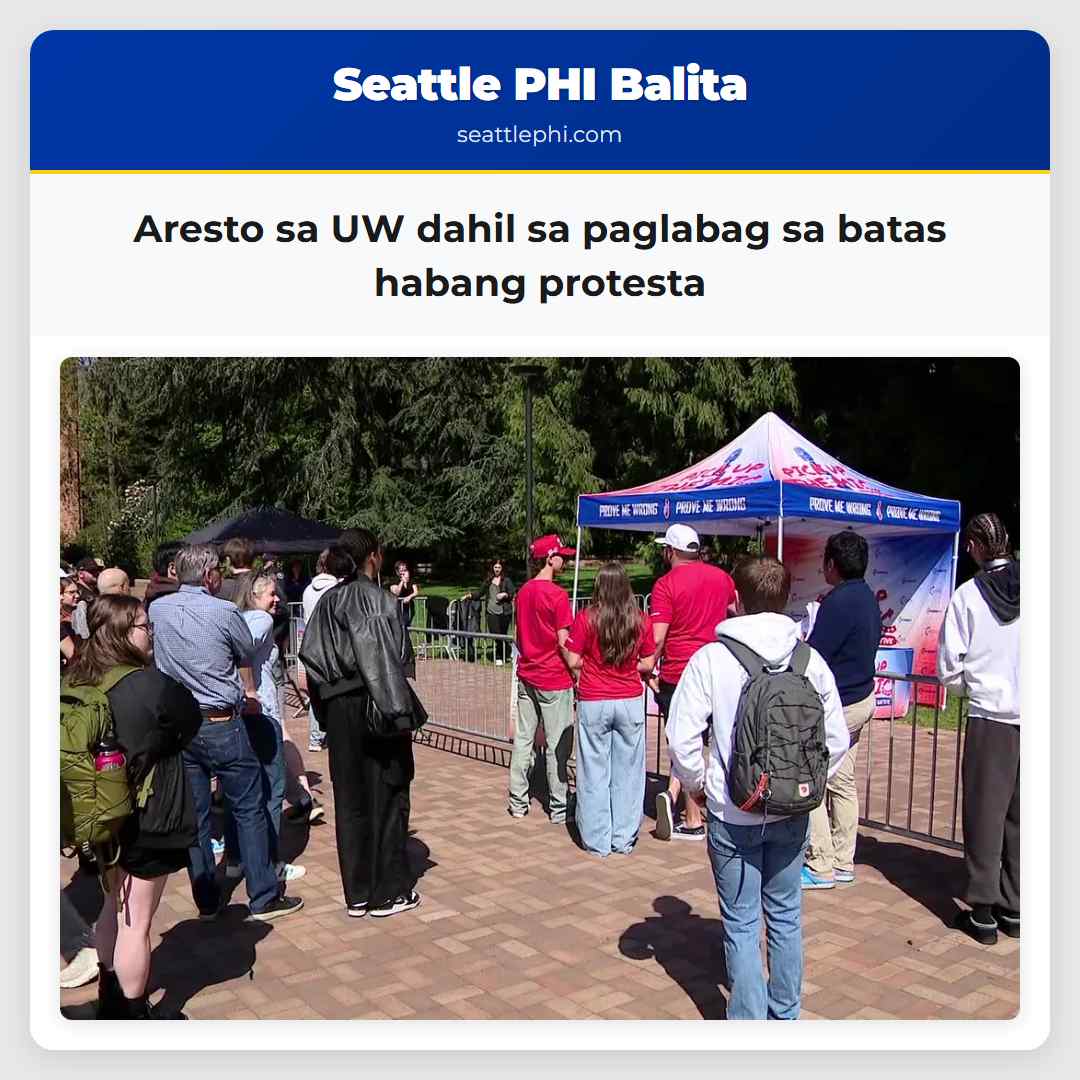 Aresto sa UW dahil sa paglabag sa batas habang protesta