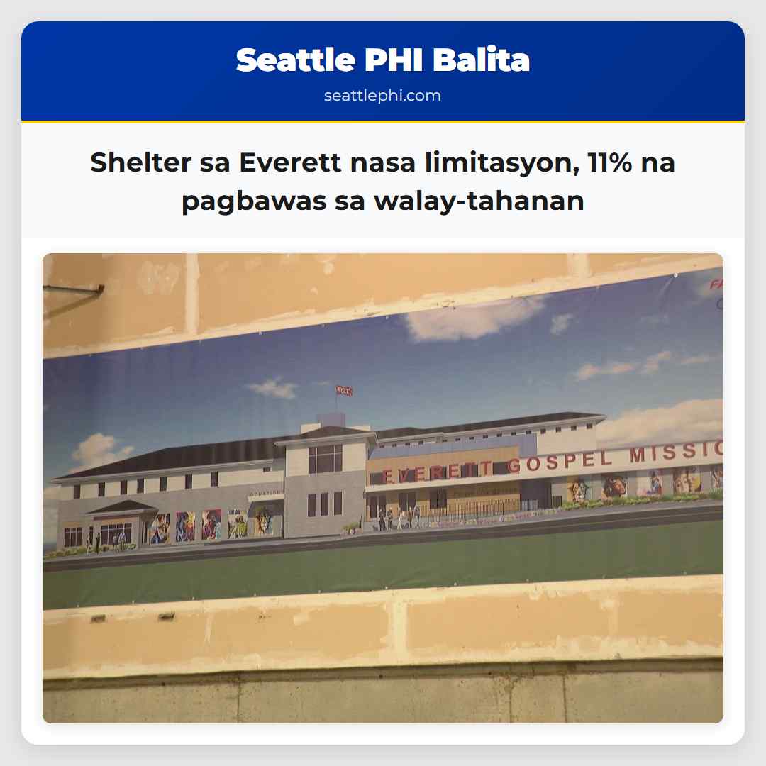Shelter sa Everett nasa limitasyon, 11% na