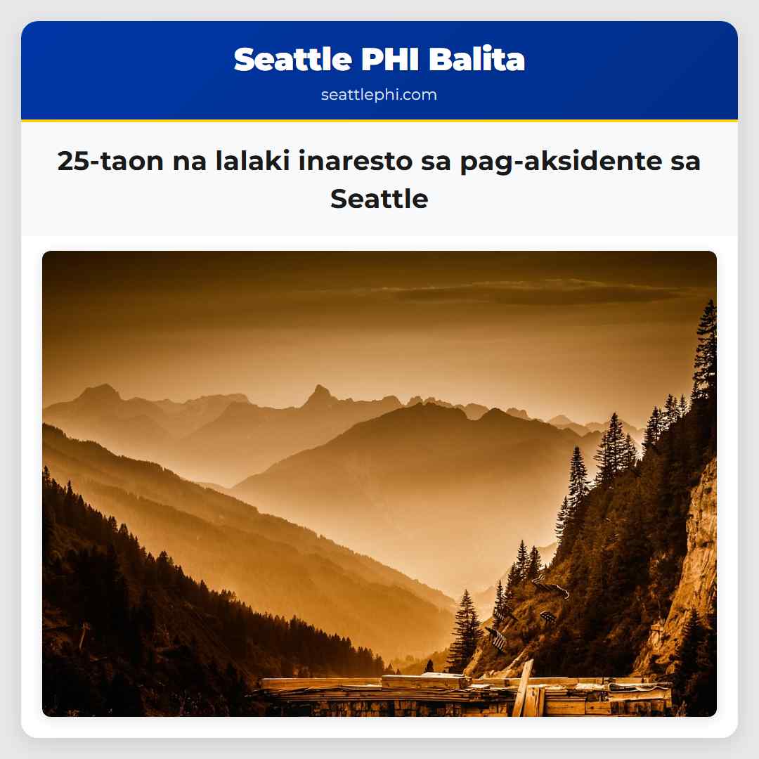 25-taon na lalaki inaresto sa pag-aksidente sa