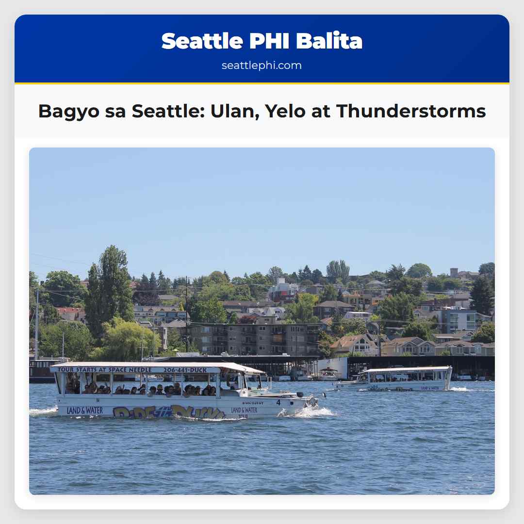 Bagyo sa Seattle: Ulan, Yelo at Thunderstorms