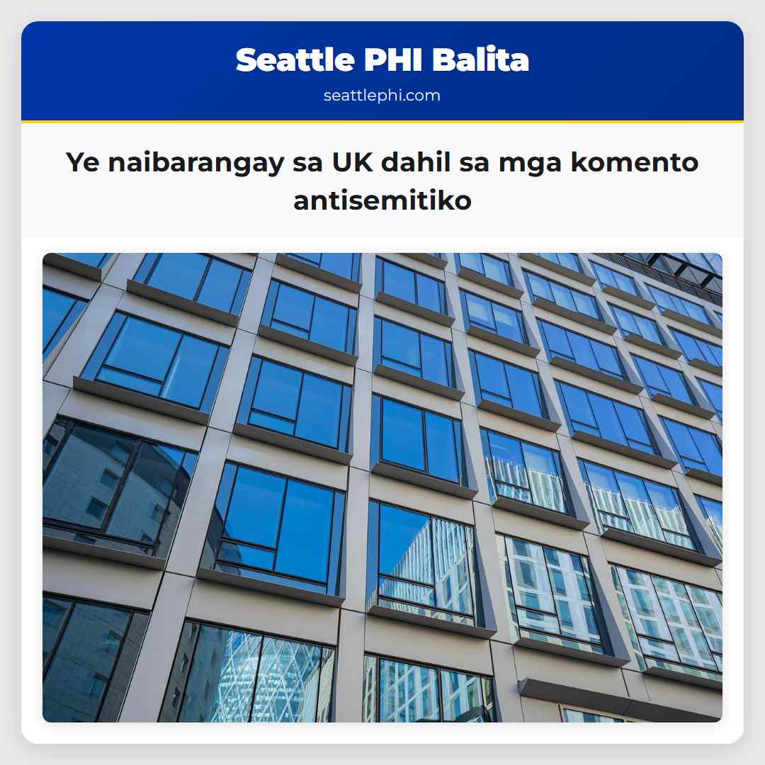 Ye naibarangay sa UK dahil sa mga komento