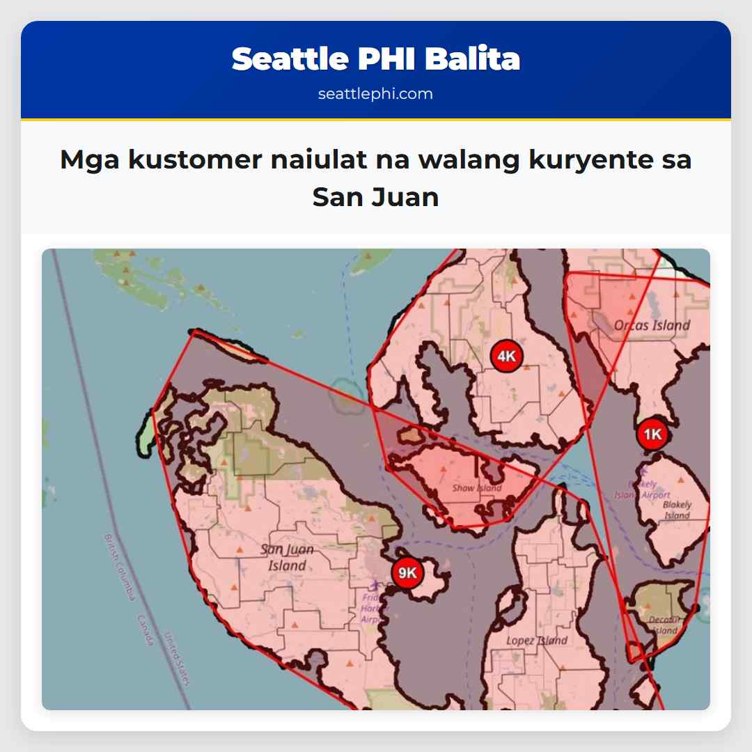Mga kustomer naiulat na walang kuryente sa San