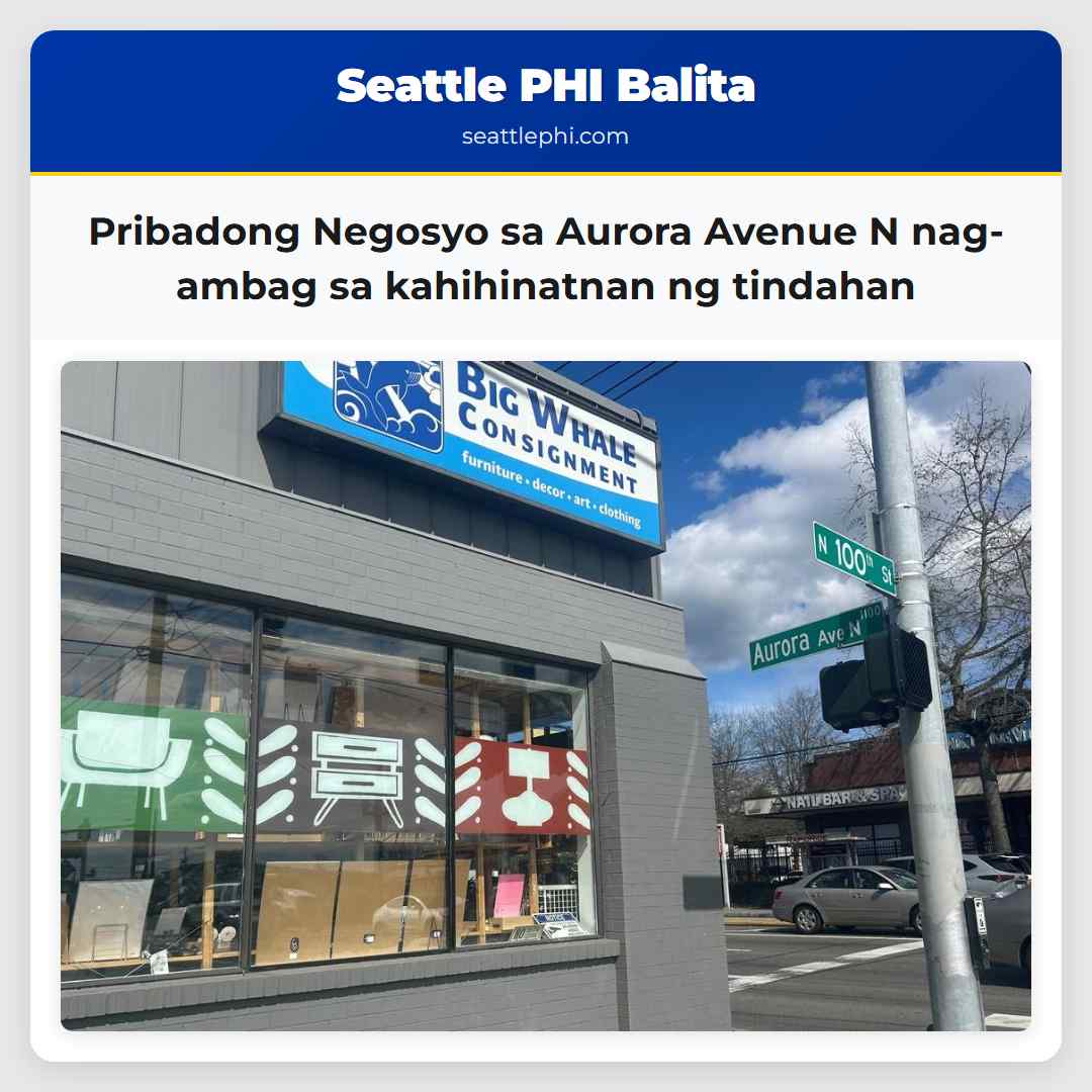 Pribadong Negosyo sa Aurora Avenue N nag-ambag sa