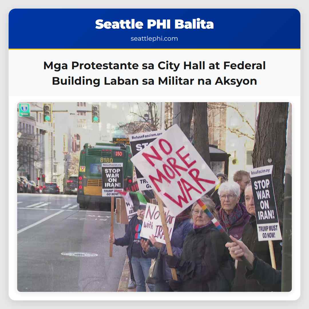 Mga Protestante sa City Hall at Federal Building