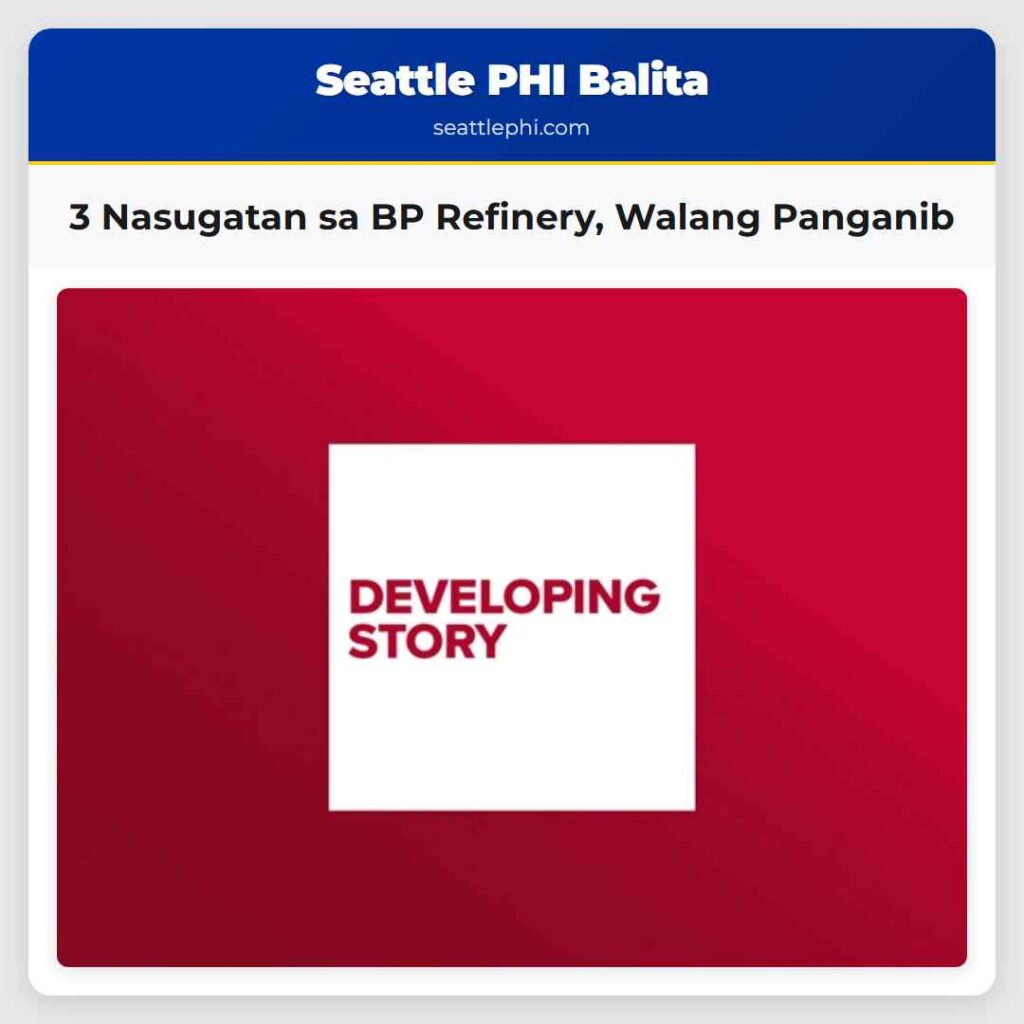 3 Nasugatan sa BP Refinery, Walang Panganib