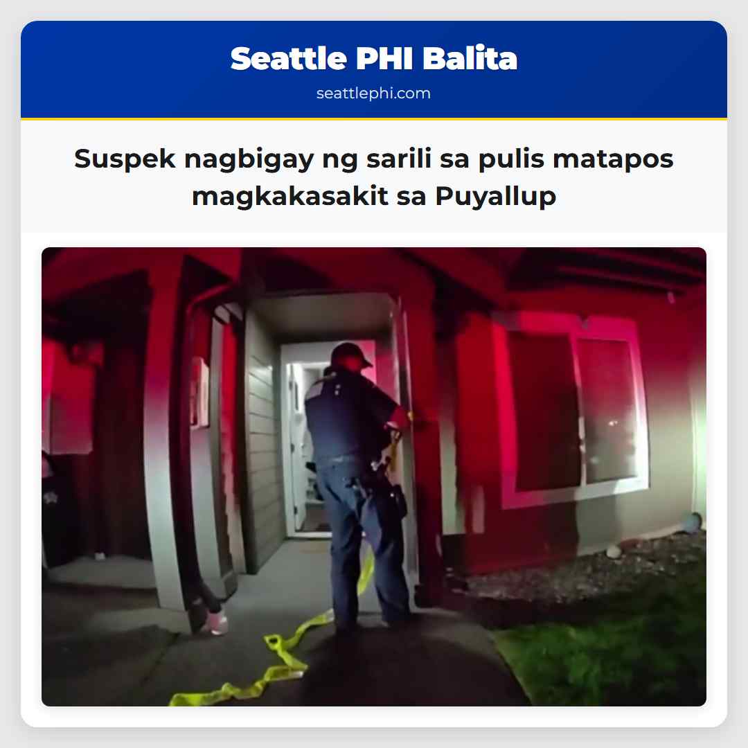 Suspek nagbigay ng sarili sa pulis matapos magkakasakit sa Puyallup