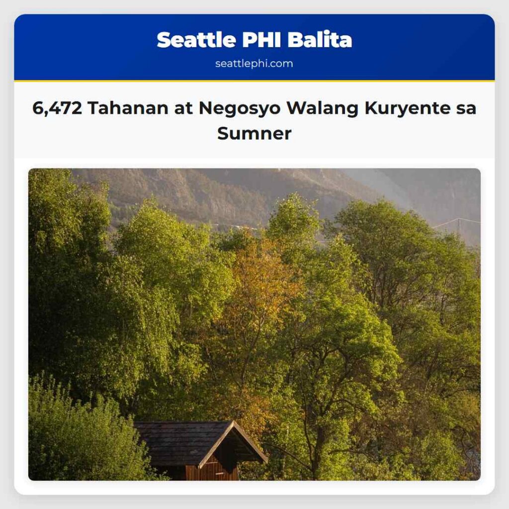 6,472 Tahanan at Negosyo Walang Kuryente sa Sumner