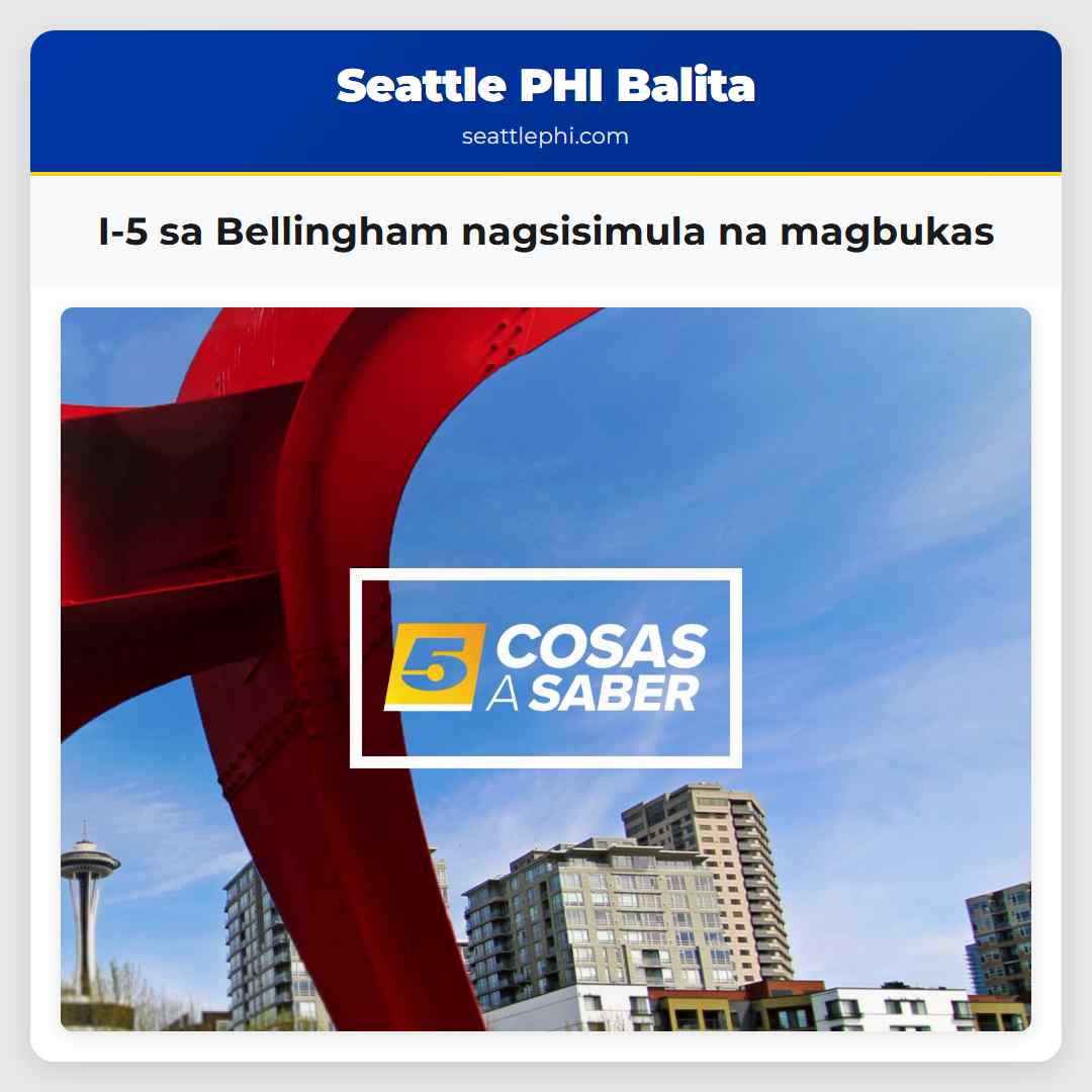 I-5 sa Bellingham nagsisimula na magbukas