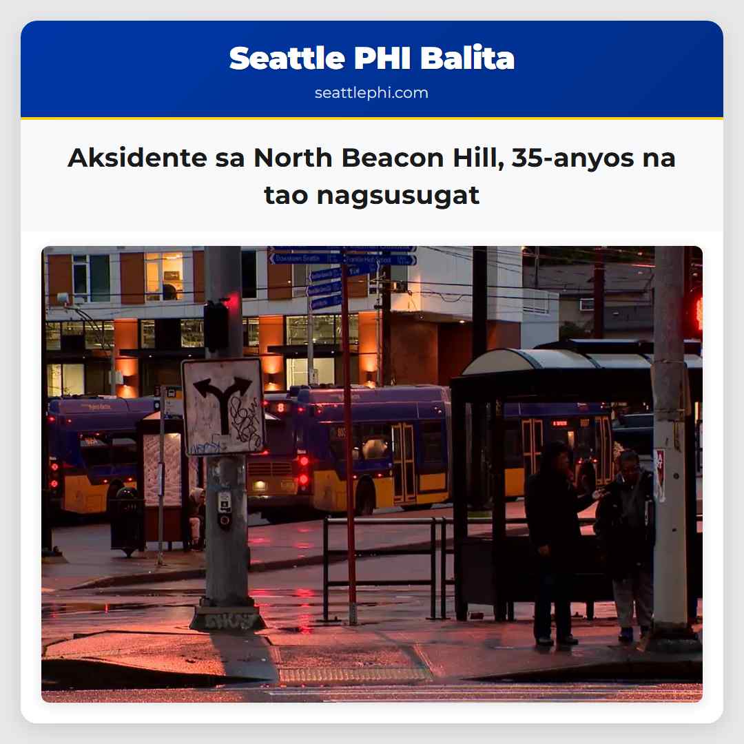 Aksidente sa North Beacon Hill, 35-anyos na tao