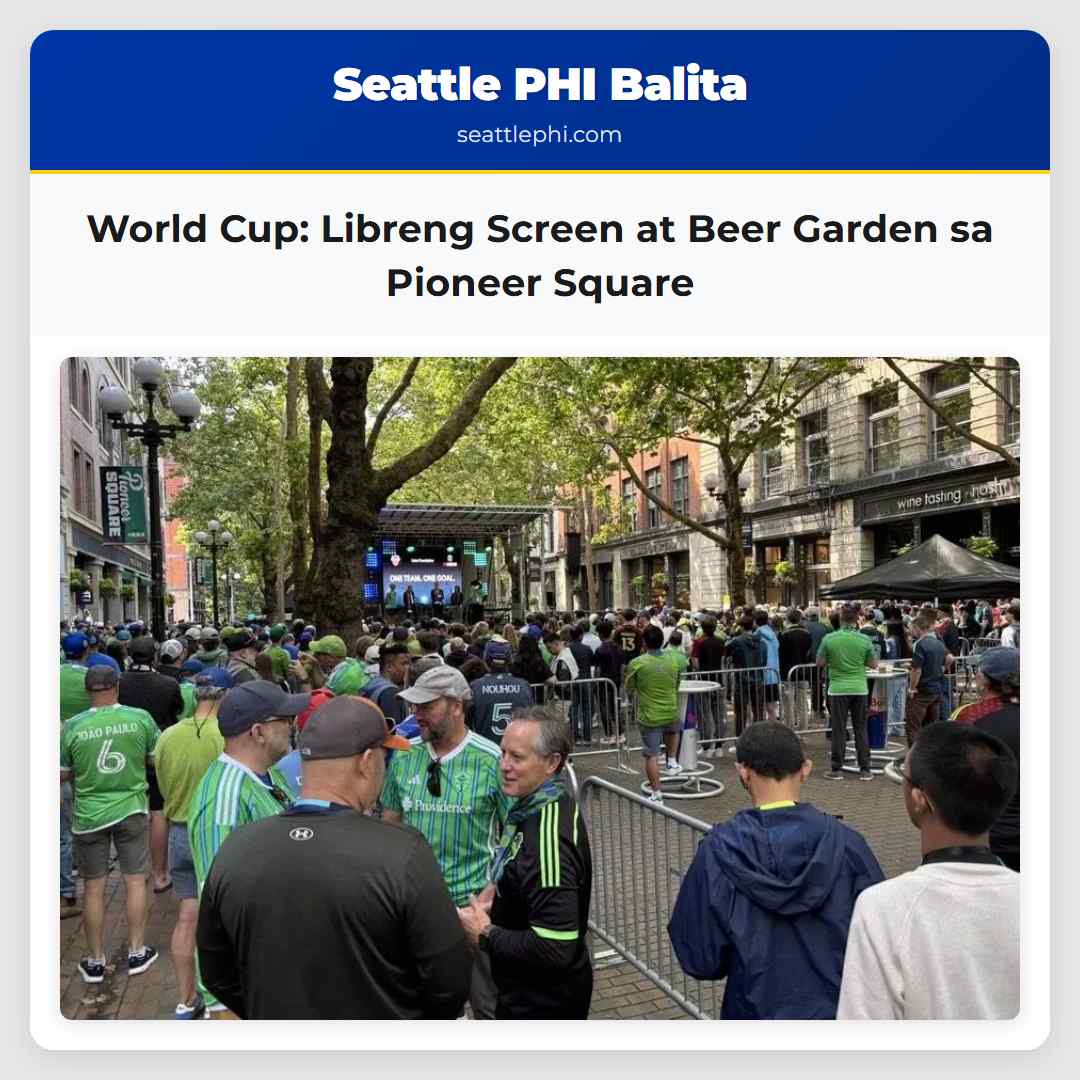 World Cup Libreng Screen at Beer Garden sa Pioneer Square
