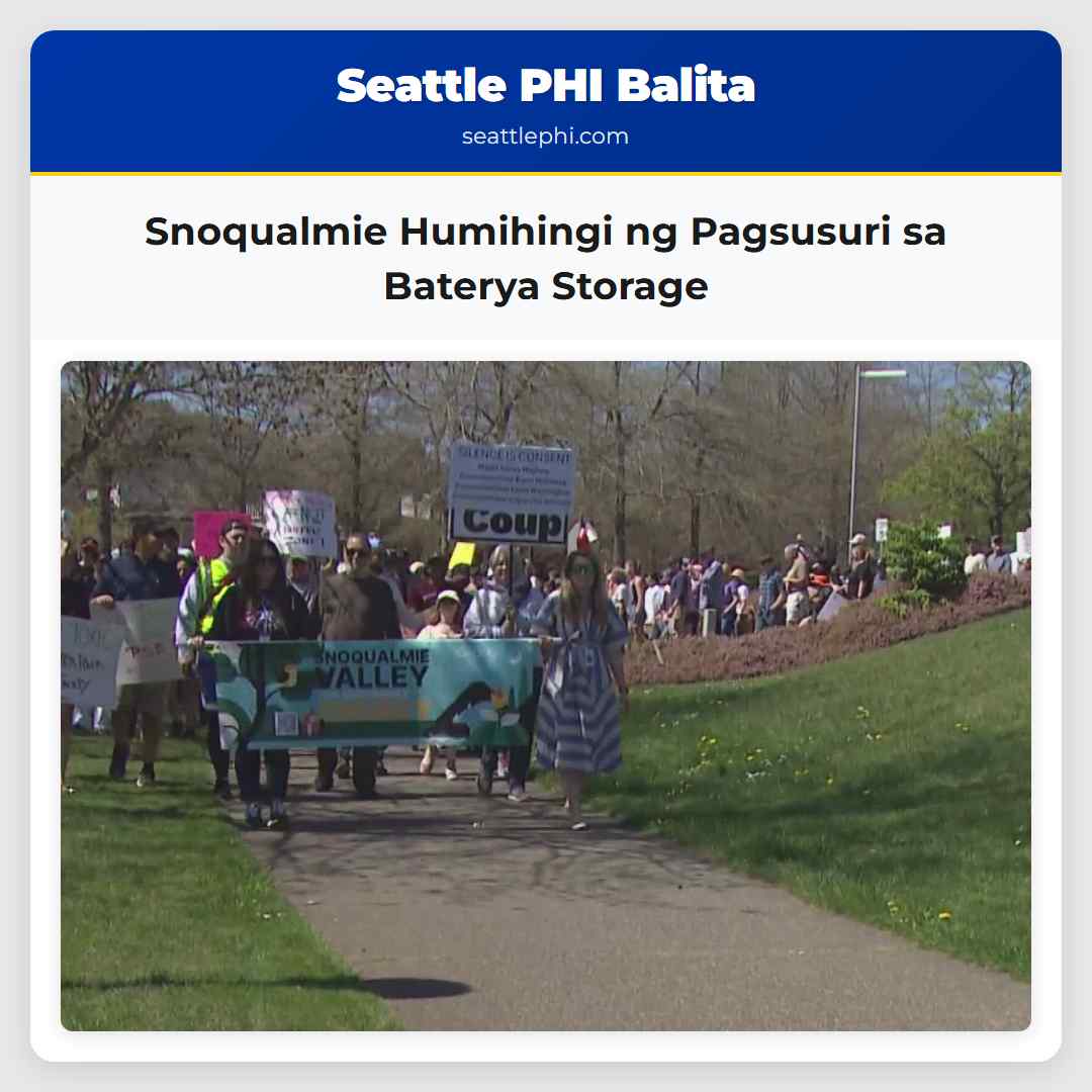 Snoqualmie Humihingi ng Pagsusuri sa Baterya Storage