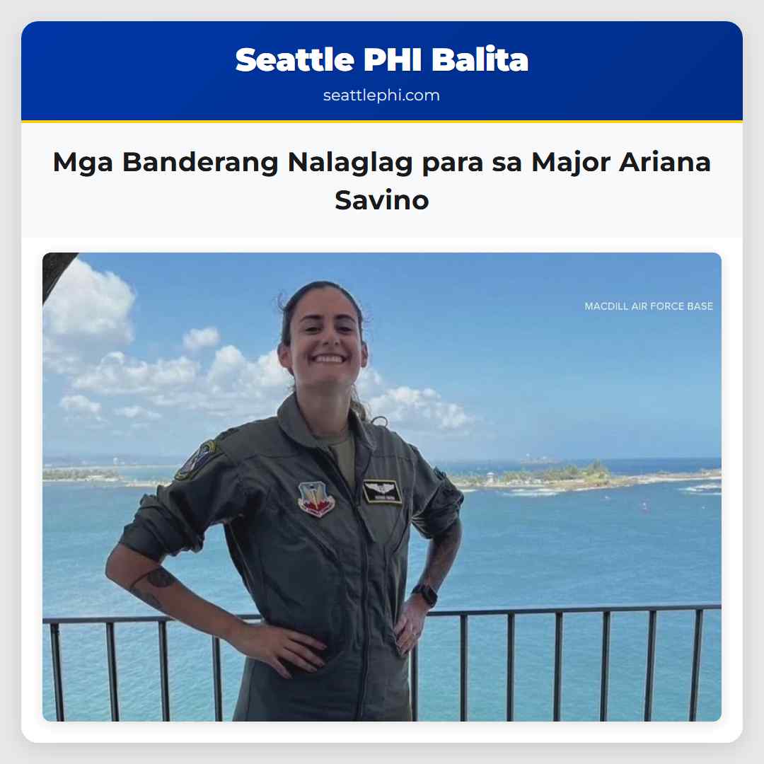 Mga Banderang Nalaglag para sa Major Ariana Savino