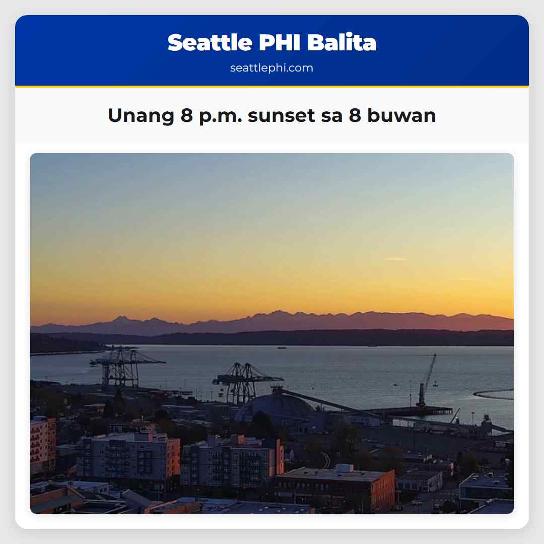 Unang 8 p.m. sunset sa 8 buwan