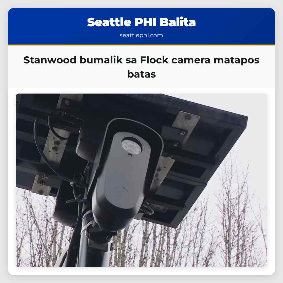 Stanwood bumalik sa Flock camera matapos batas