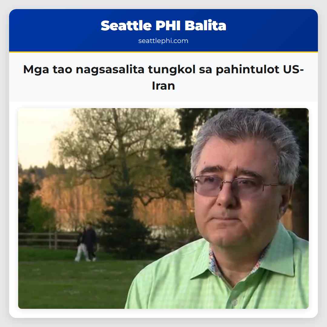 Mga tao nagsasalita tungkol sa pahintulot US-Iran