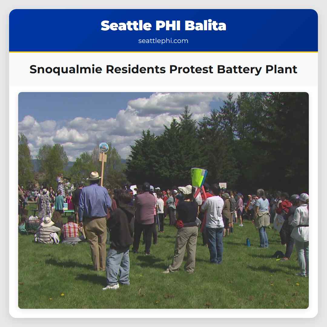 Snoqualmie Residents Protest Battery Plant