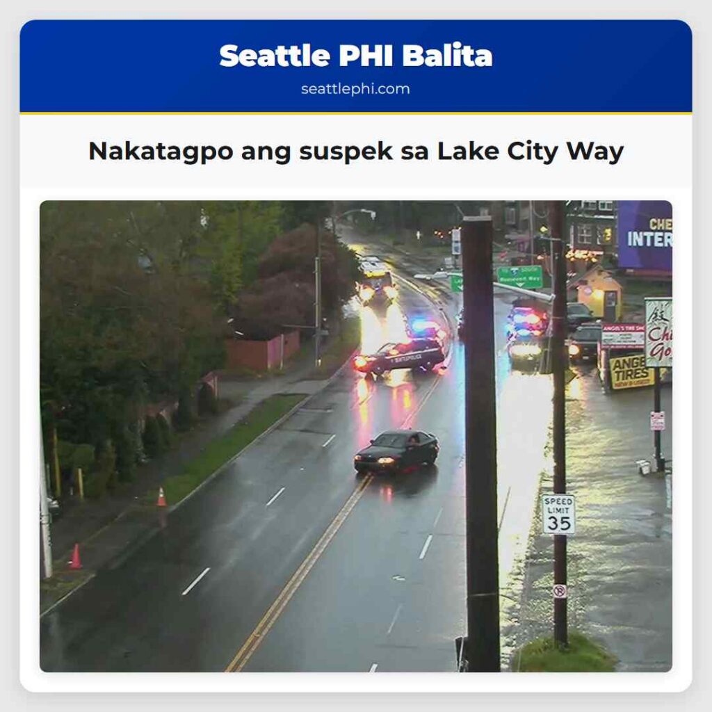 Nakatagpo ang suspek sa Lake City Way