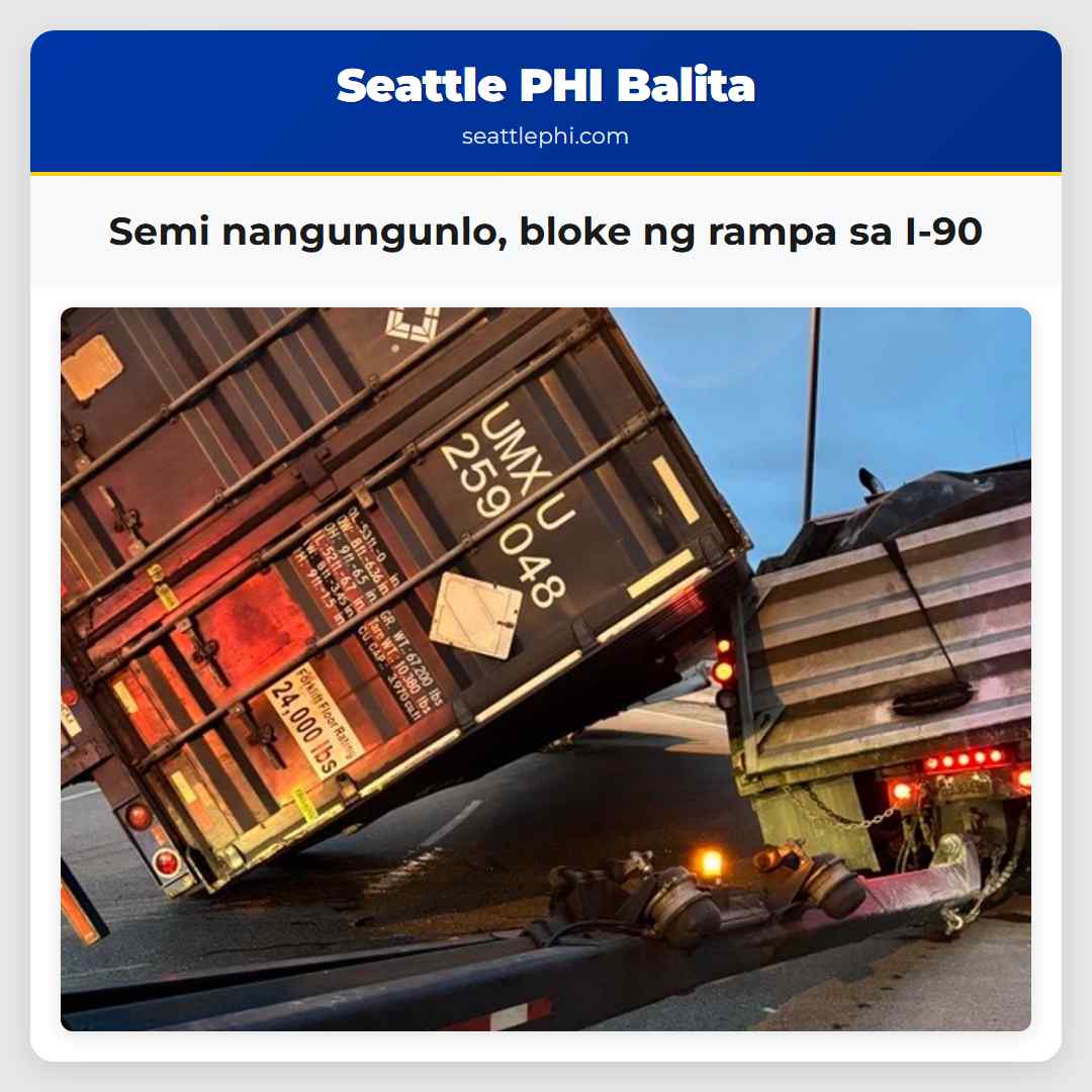 Semi nangungunlo, bloke ng rampa sa I-90