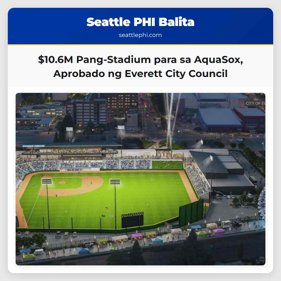 $10.6M Pang-Stadium para sa AquaSox Aprobado ng Everett City Council