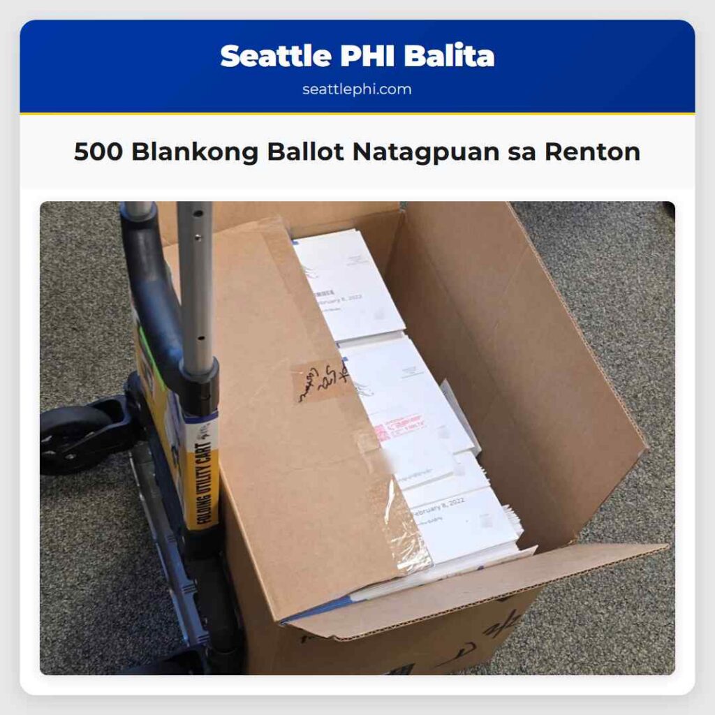 500 Blankong Ballot Natagpuan sa Renton