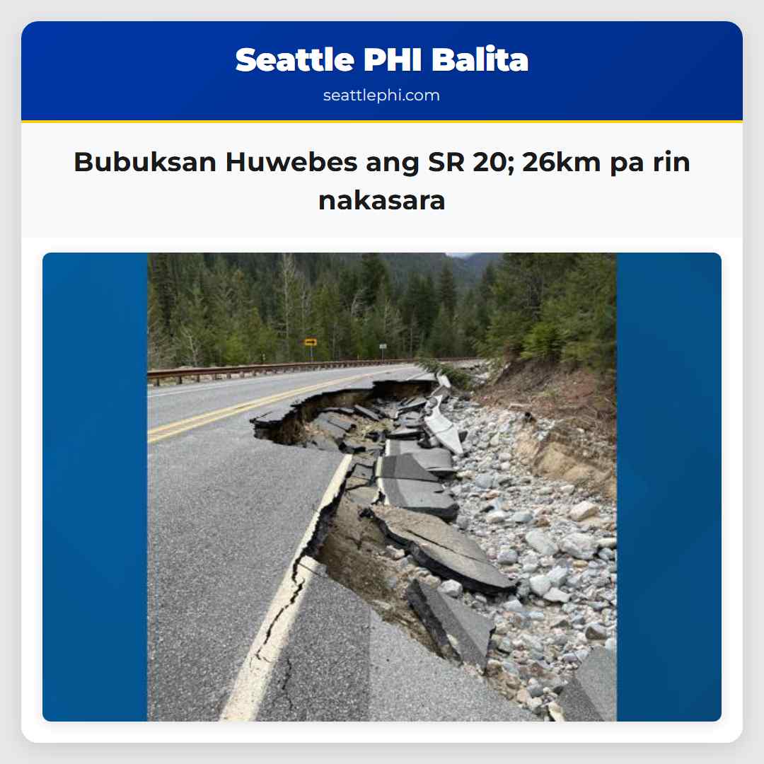 Bubuksan Huwebes ang SR 20; 26km pa rin nakasara
