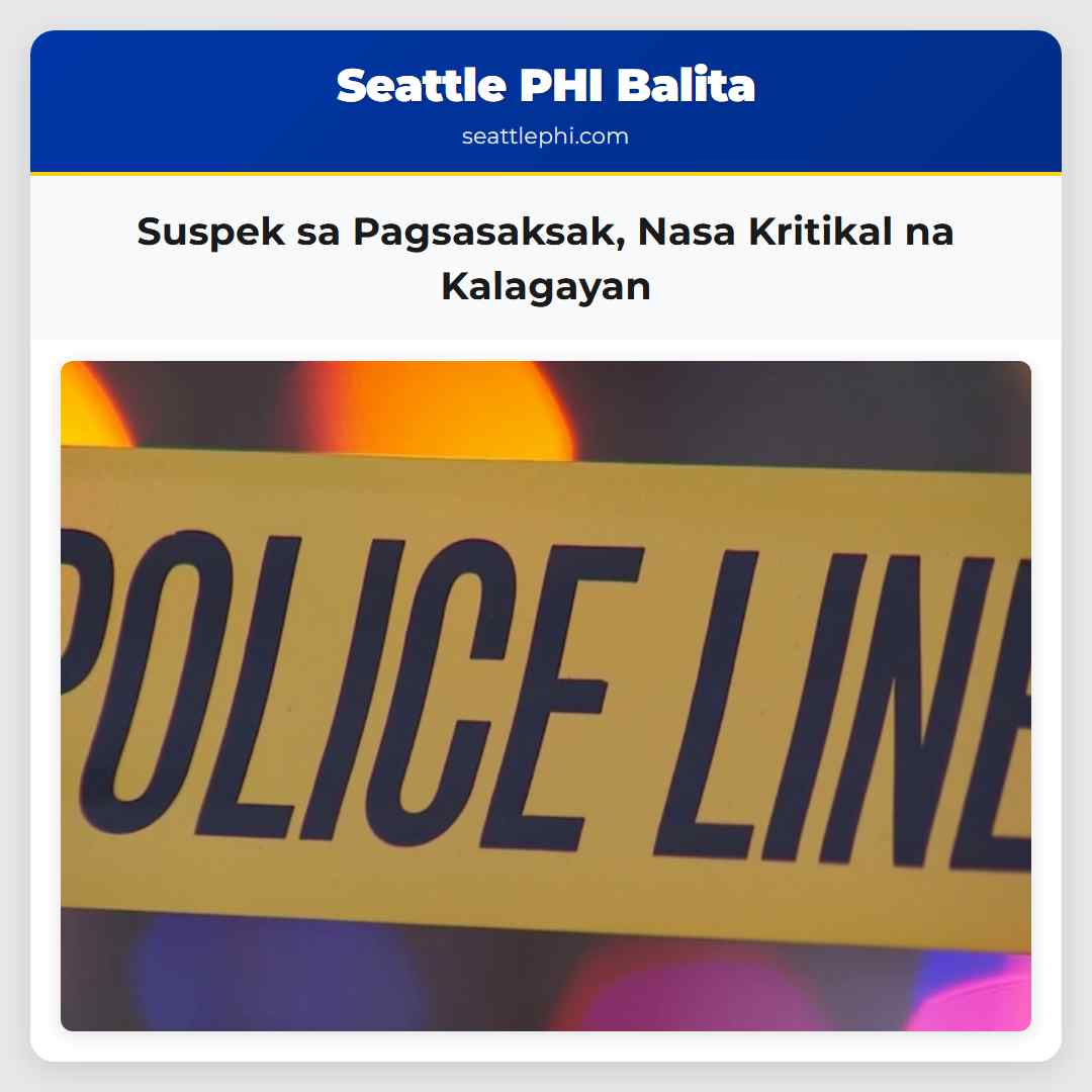 Suspek sa Pagsasaksak Nasa Kritikal na Kalagayan