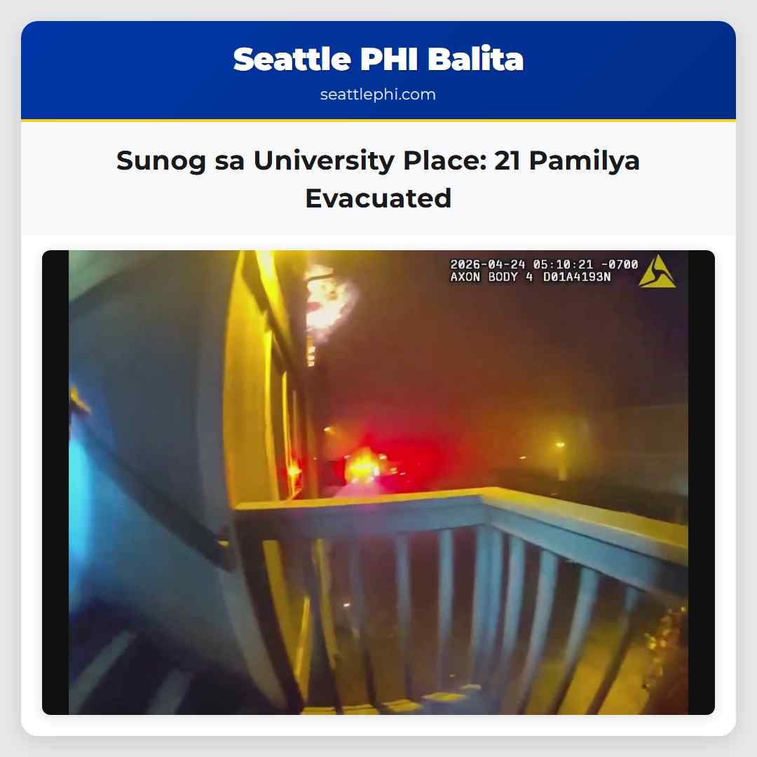 Sunog sa University Place: 21 Pamilya Evacuated