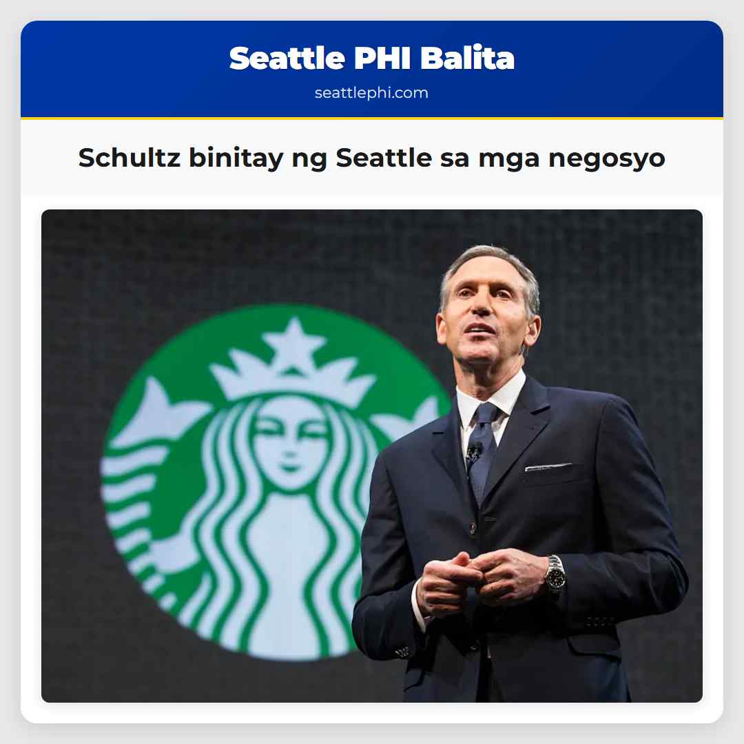 Schultz binitay ng Seattle sa mga negosyo