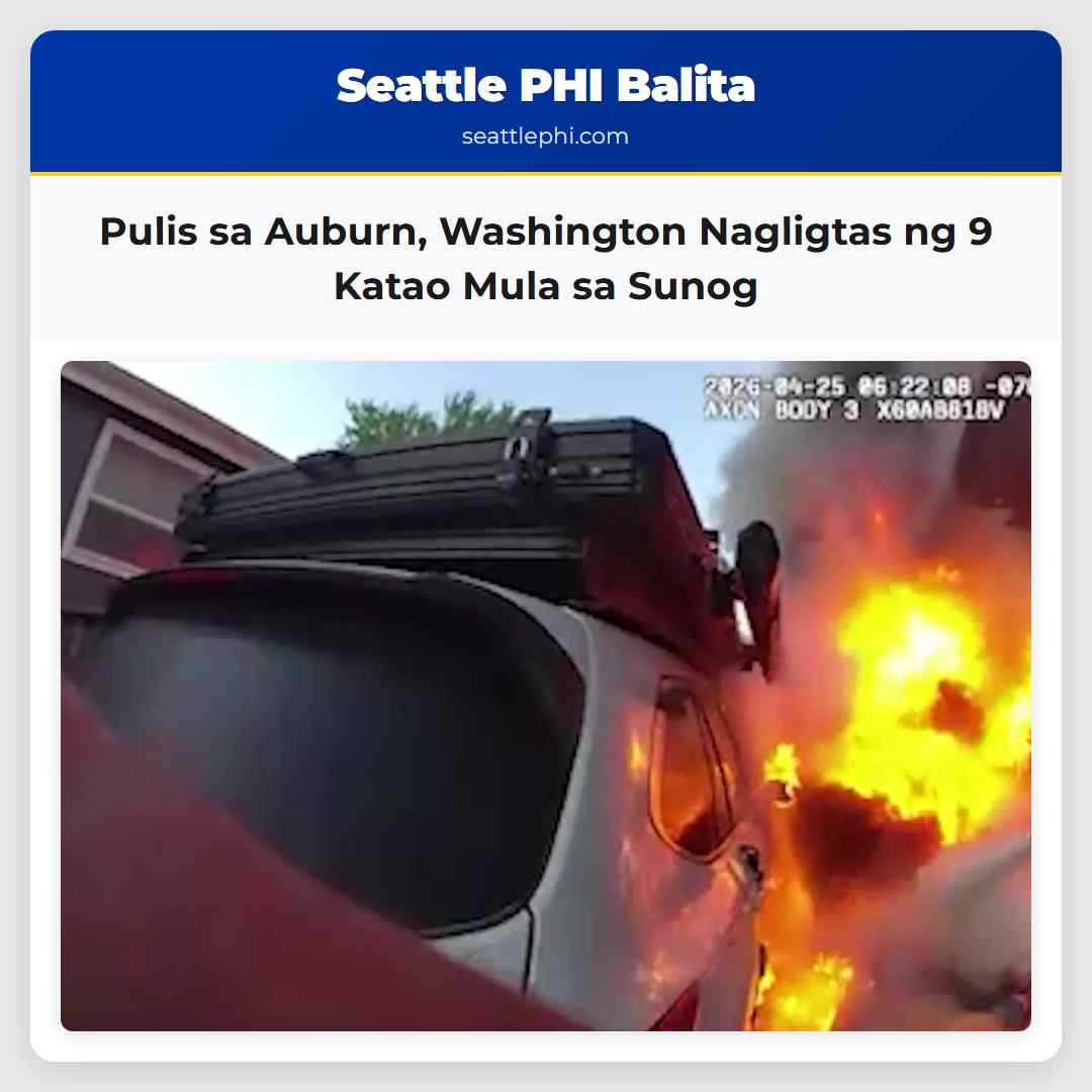Pulis sa Auburn Washington Nagligtas ng 9 Katao Mula sa Sunog