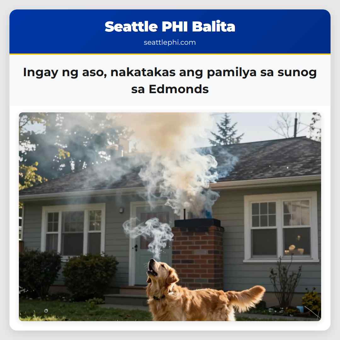 Ingay ng aso, nakatakas ang pamilya sa sunog sa