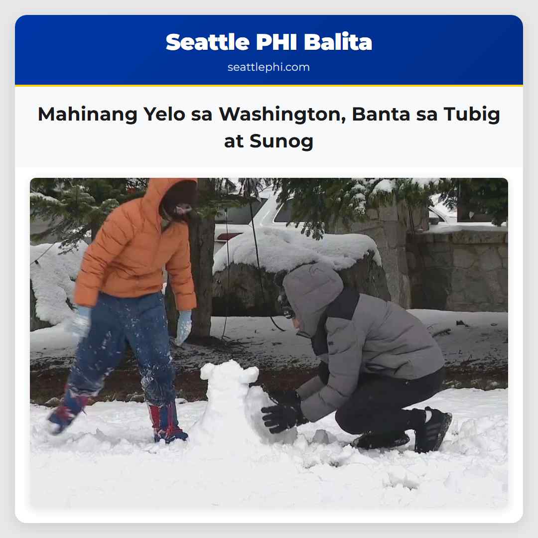 Mahinang Yelo sa Washington Banta sa Tubig at Sunog