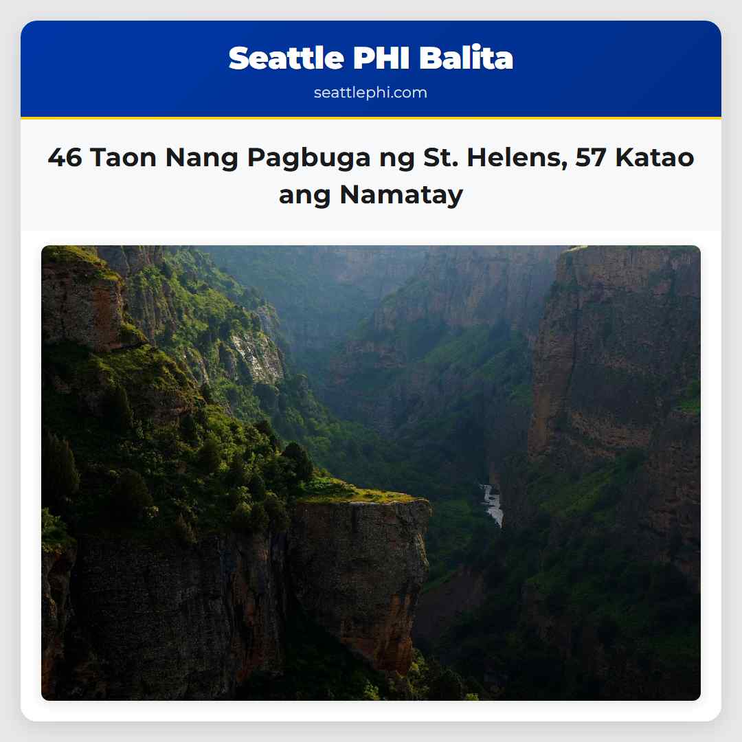 46 Taon Nang Pagbuga ng St. Helens 57 Katao ang Namatay