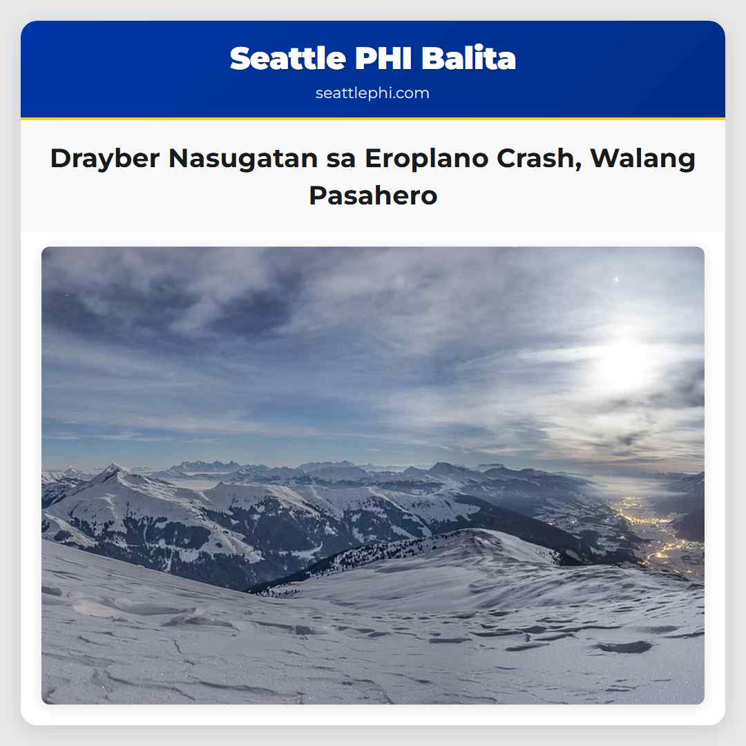 Drayber Nasugatan sa Eroplano Crash, Walang