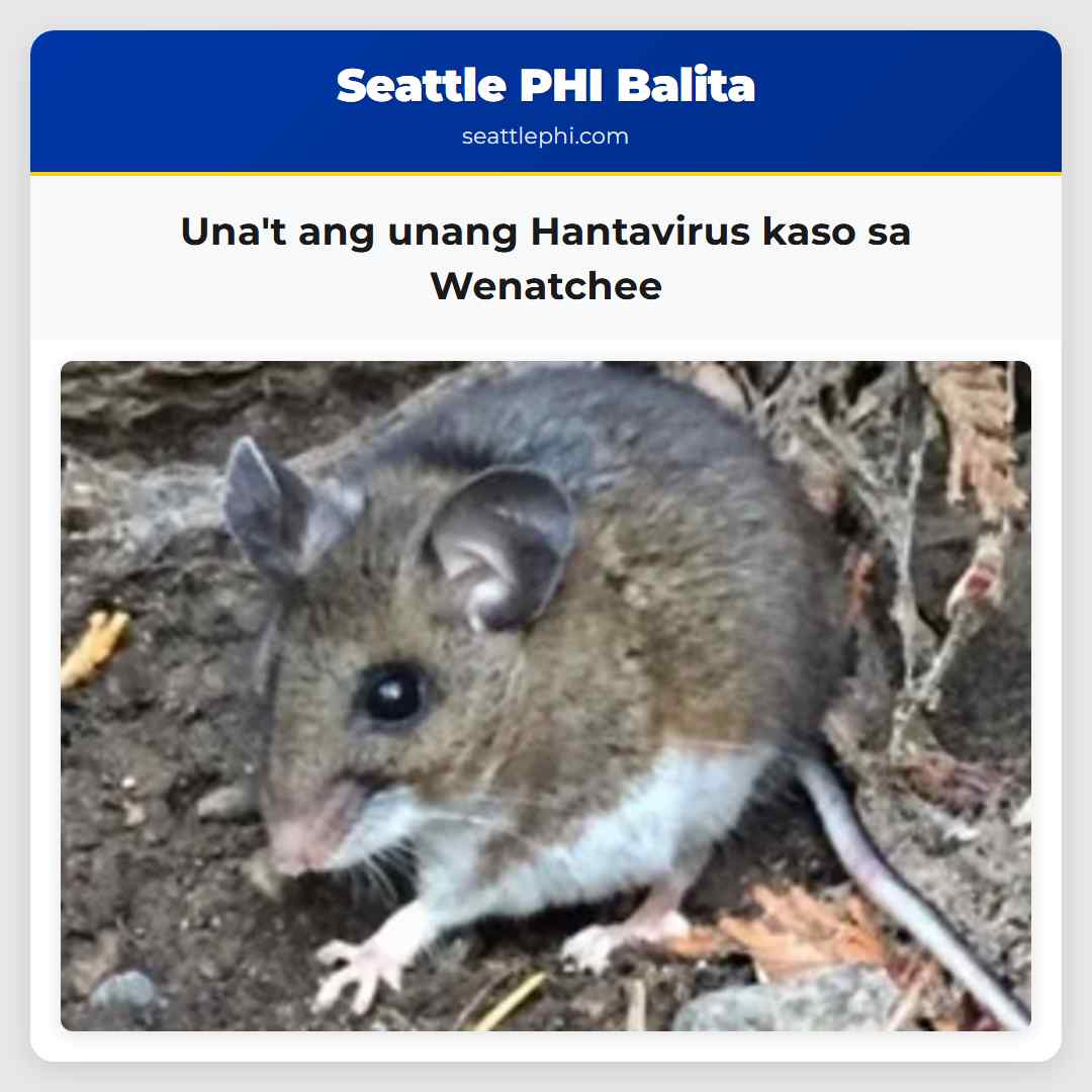 Unat ang unang Hantavirus kaso sa Wenatchee