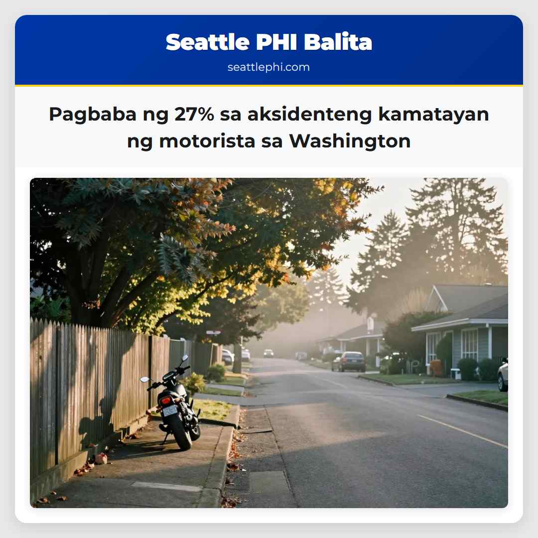 Pagbaba ng 27% sa aksidenteng kamatayan ng motorista sa Washington