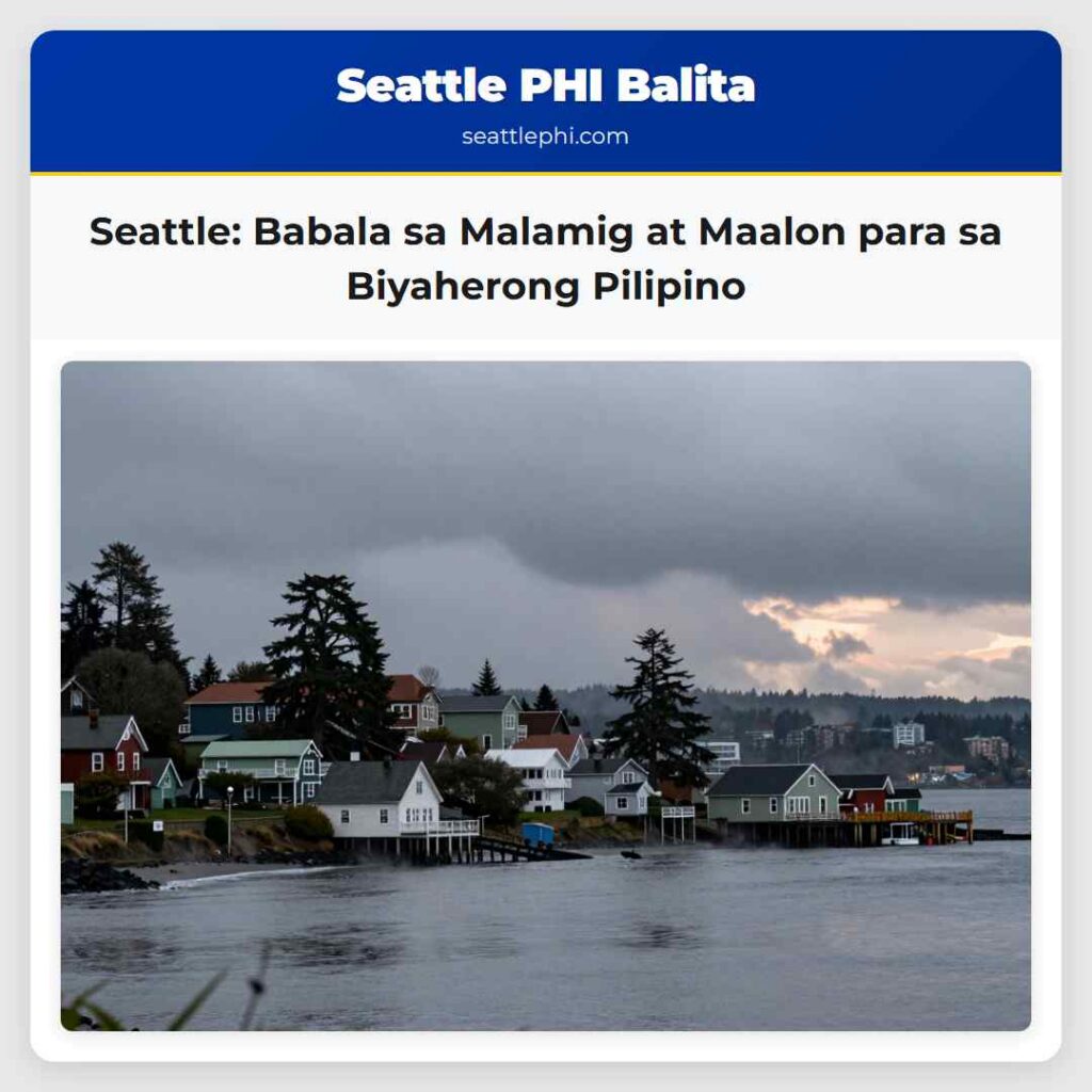 Seattle: Babala sa Malamig at Maalon para sa