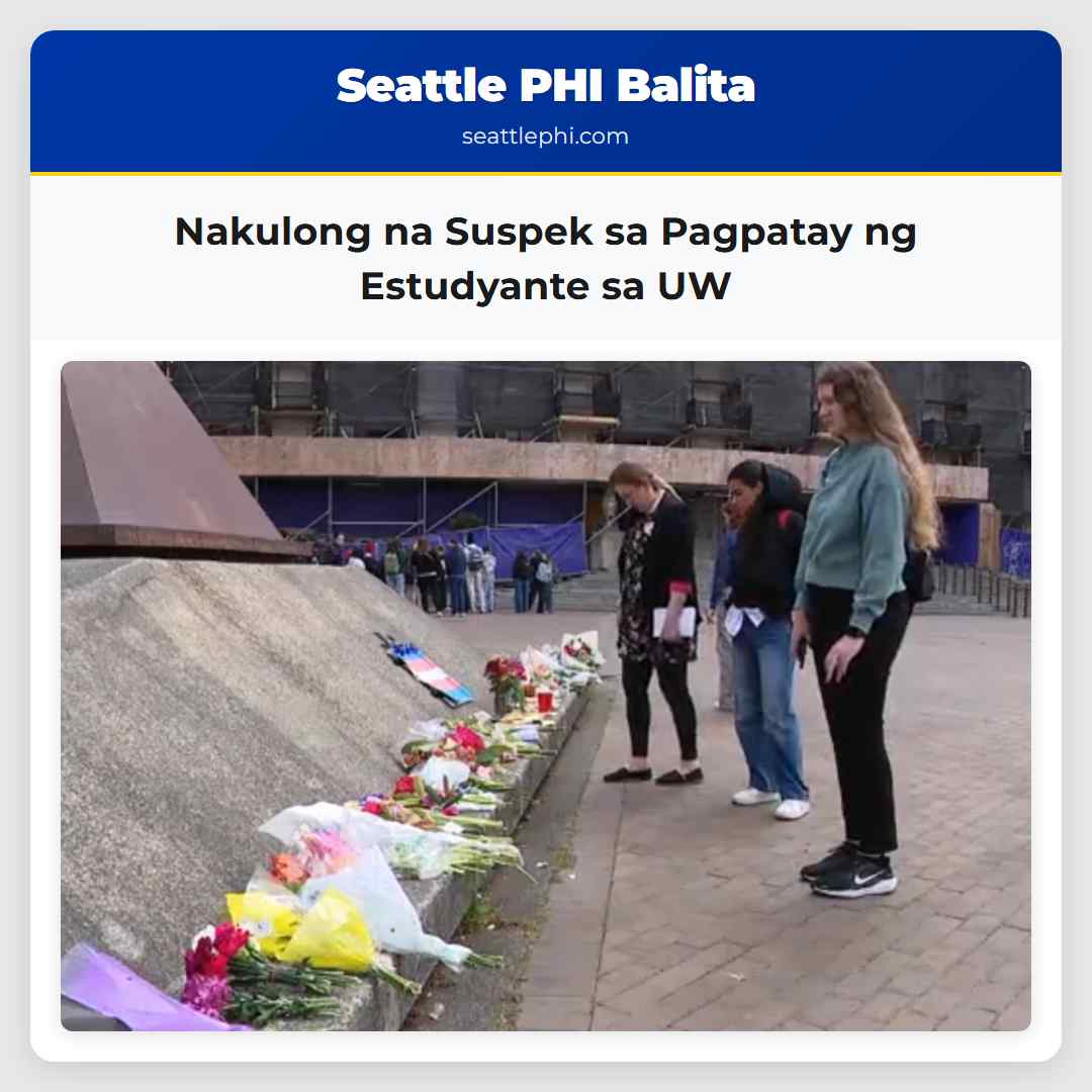 Nakulong na Suspek sa Pagpatay ng Estudyante sa UW