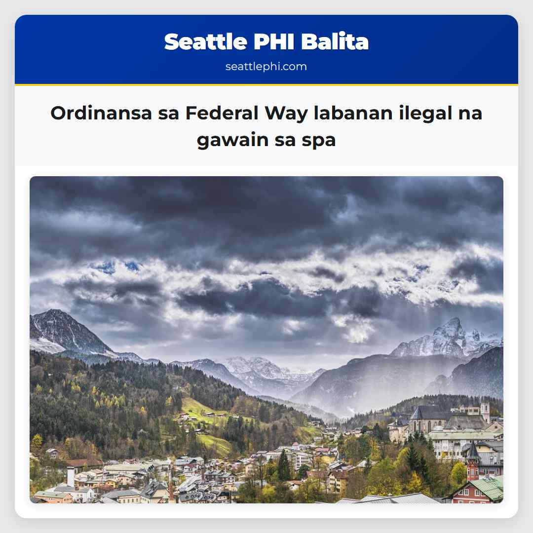 Ordinansa sa Federal Way labanan ilegal na gawain