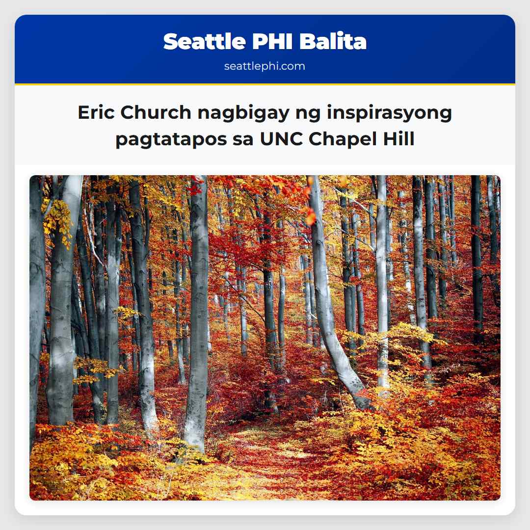 Eric Church nagbigay ng inspirasyong pagtatapos sa UNC Chapel Hill